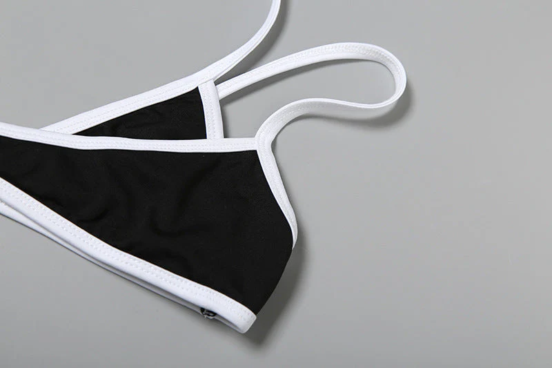 Halter v neck backless cami bikini swimwear - Image 6
