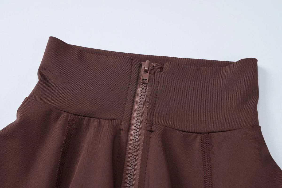 High neck long sleeve zip-up pant set - Image 6