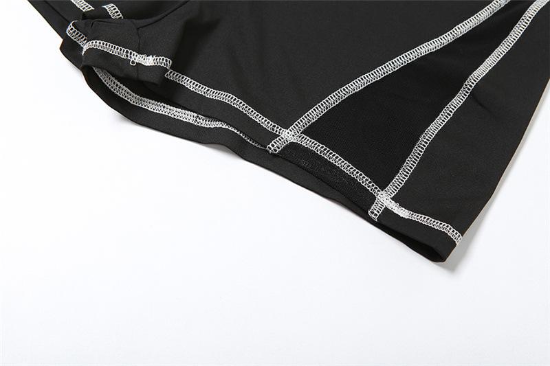 High neck stitch zip-up tank romper - Image 7