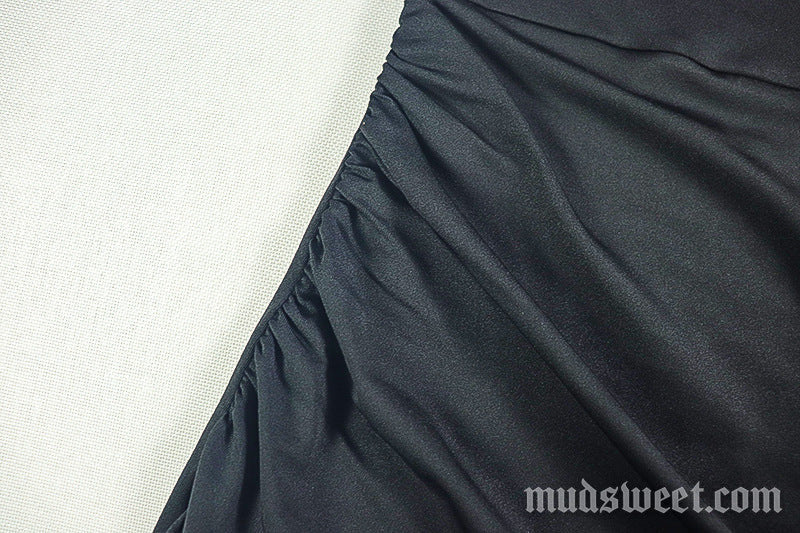 Hollow out irregular slit ruched maxi dress - Image 6