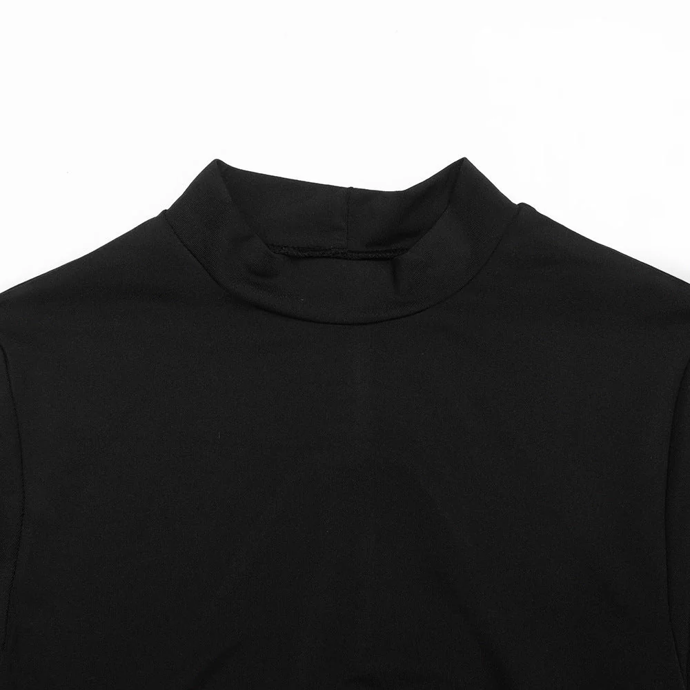 Hollow out long sleeve crewneck mesh bodysuit - Image 5