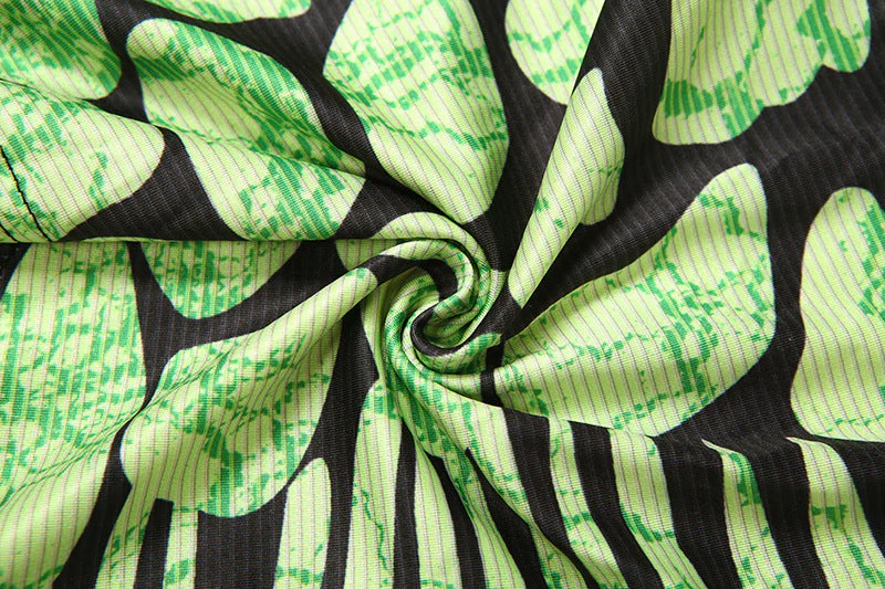 Hollow out print contrast tube mini dress - Image 7