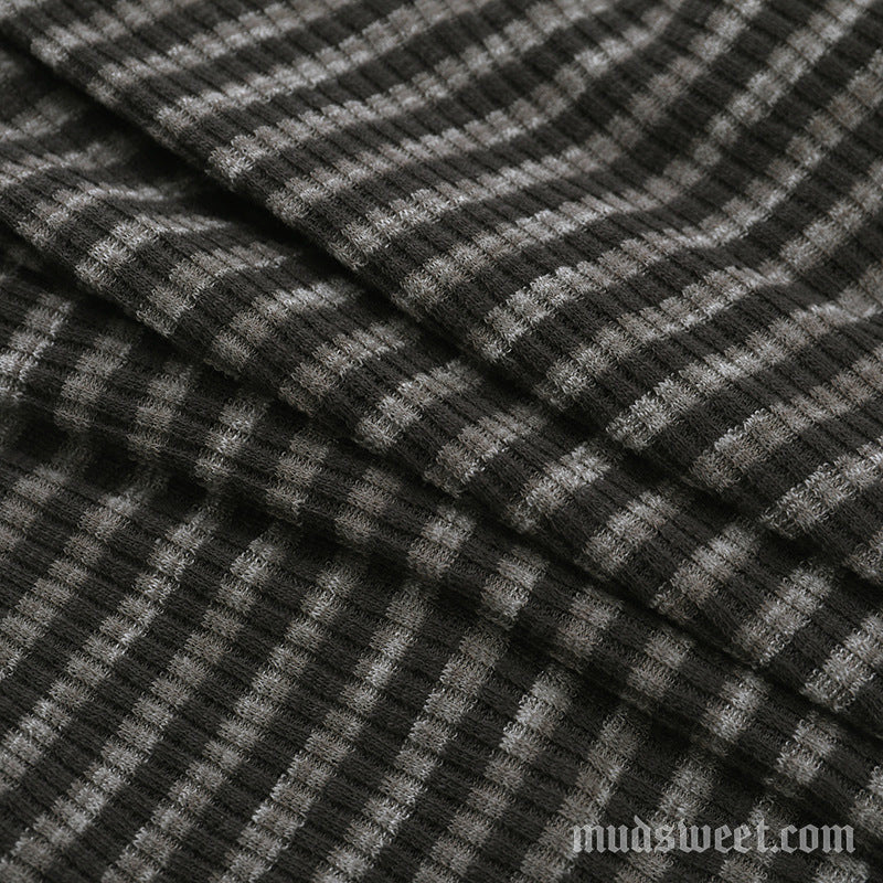 Hoodie cowl neck striped print cross pattern top - Image 7