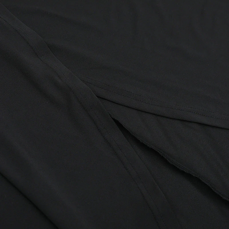 Hoodie ruched slit cowl neck solid maxi dress - Image 7