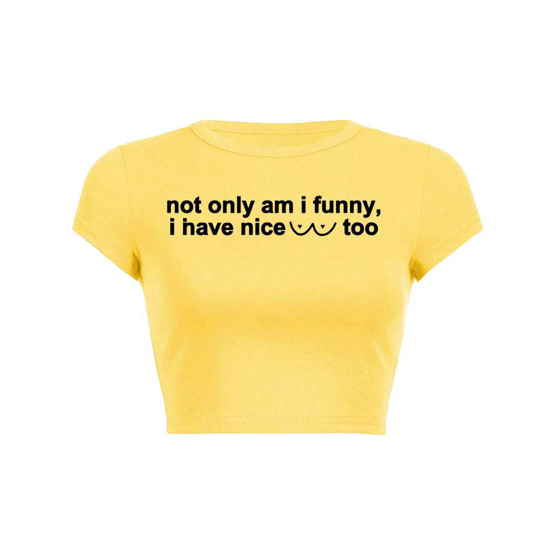 I Have Nice Dots Too Y2K Baby Tee Crop Top - Image 5