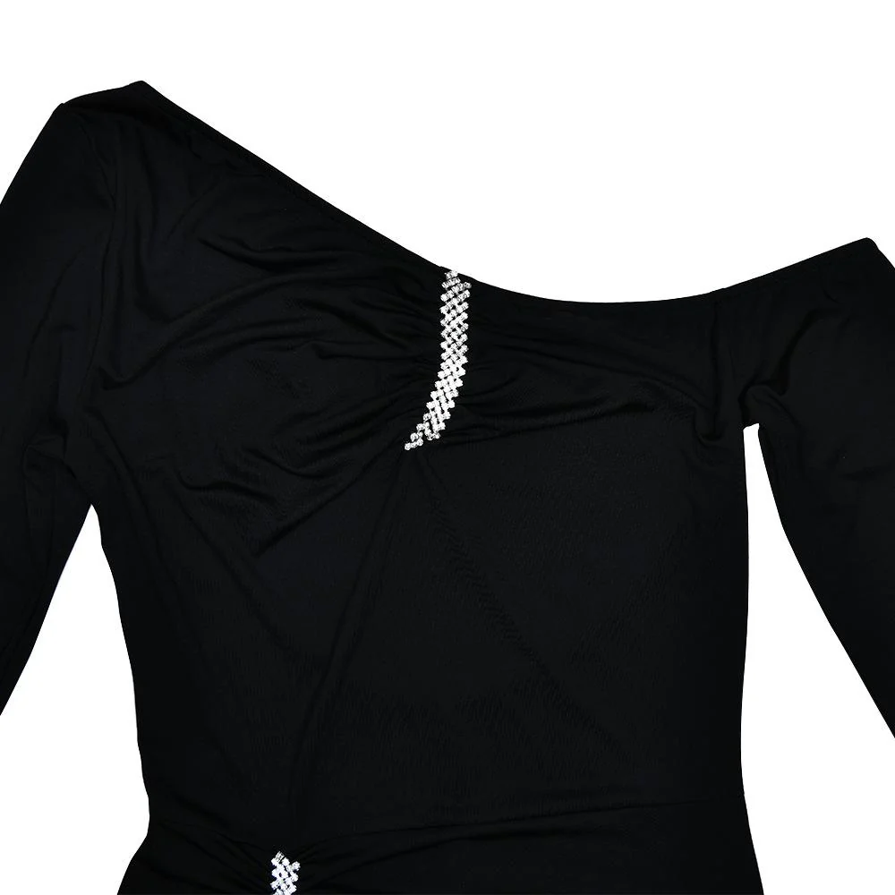 Irregular Long sleeve ruched backless slit maxi dress - Image 8