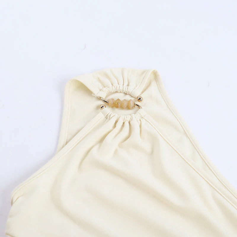 Irregular one shoulder slit ruffle ruched maxi dress - Image 6