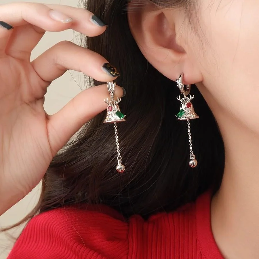 Irregular pendant christmas tree decor drop earrings - Image 5