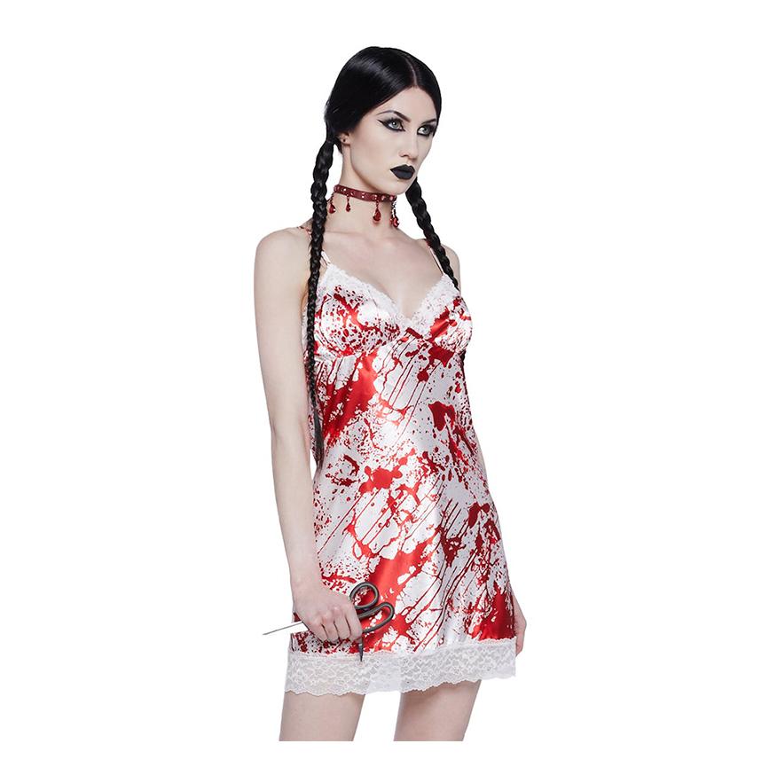 Lace hem print backless cami mini dress - Image 6