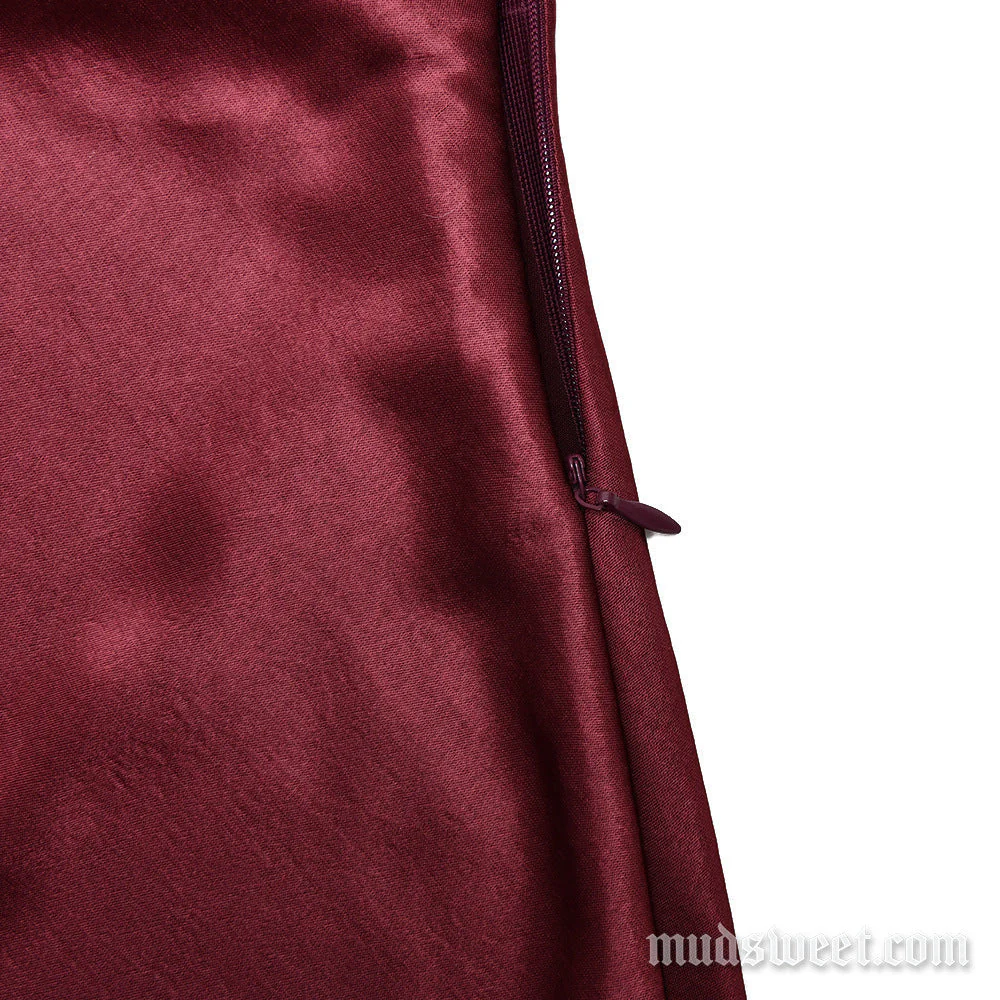 Lace hem v neck zip-up satin cami maxi dress - Image 7