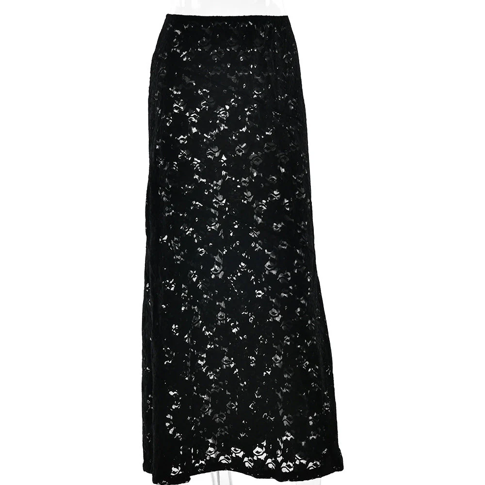 Lace see through maxi skirt - Image 4