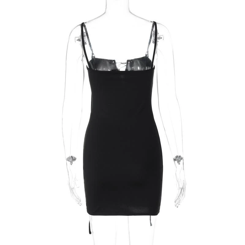 Lace up hollow out backless cami mini dress - Image 6
