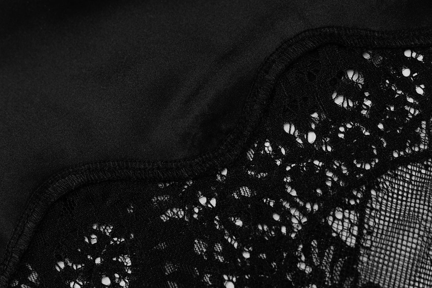 Lace up open back cowl neck satin dress - Image 7