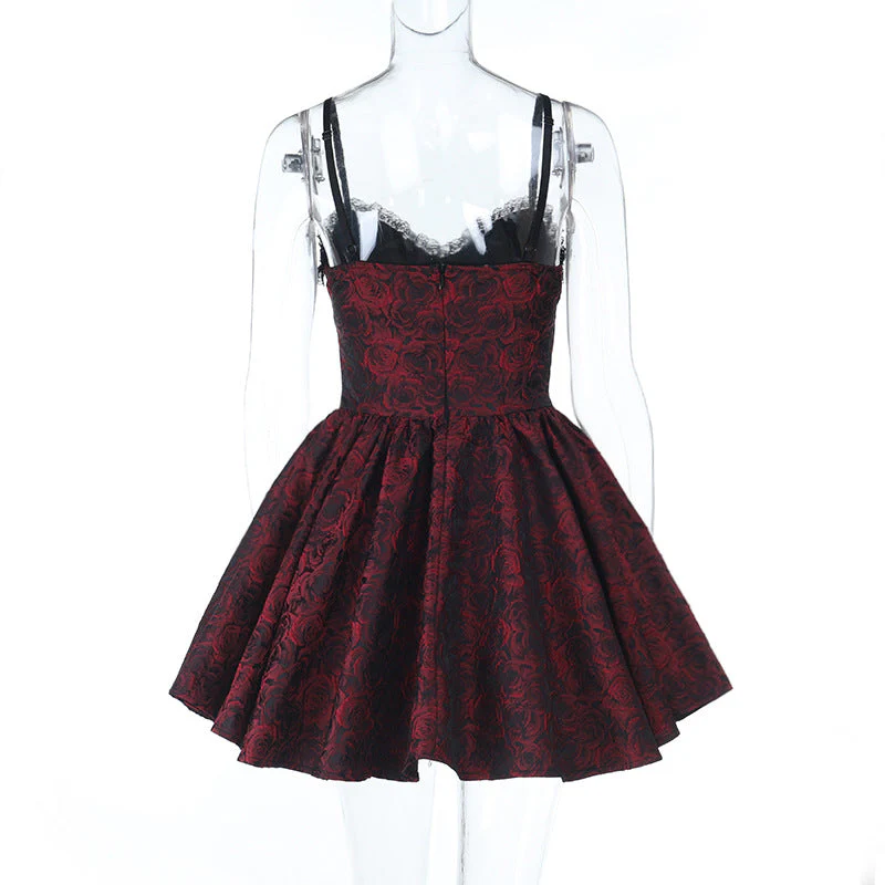 Lace up ruffle zip-up cami mini dress - Image 8