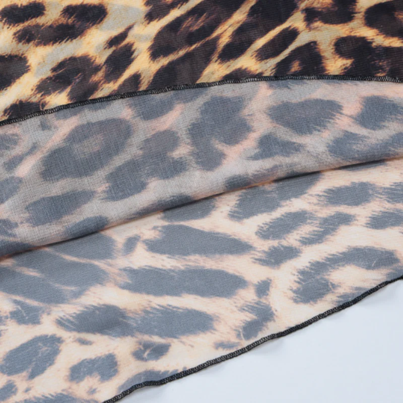 Leopard print chiffon see through maxi skirt - Image 7