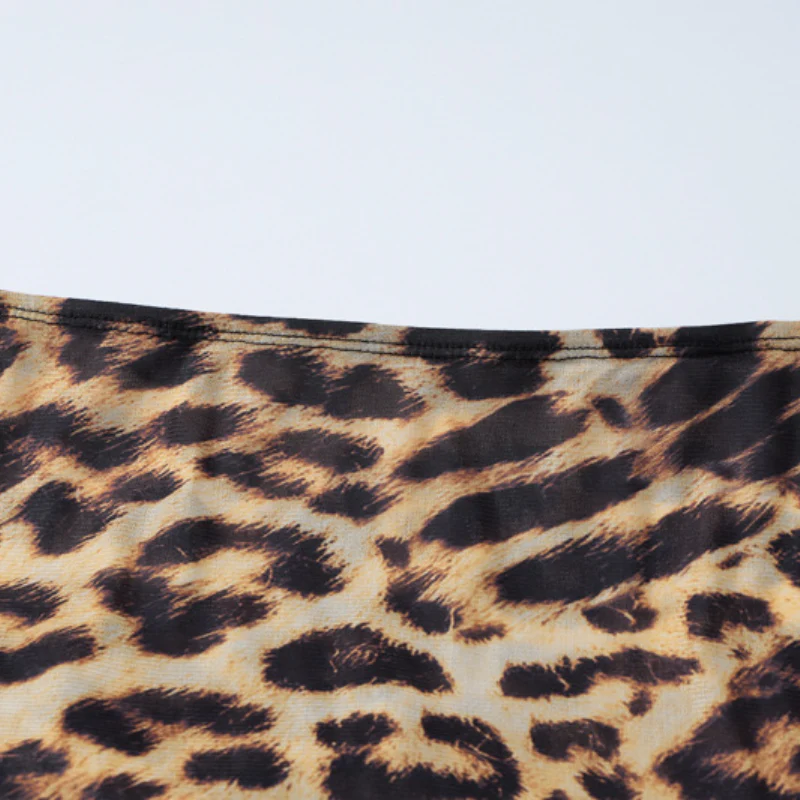 Leopard print chiffon see through maxi skirt - Image 9