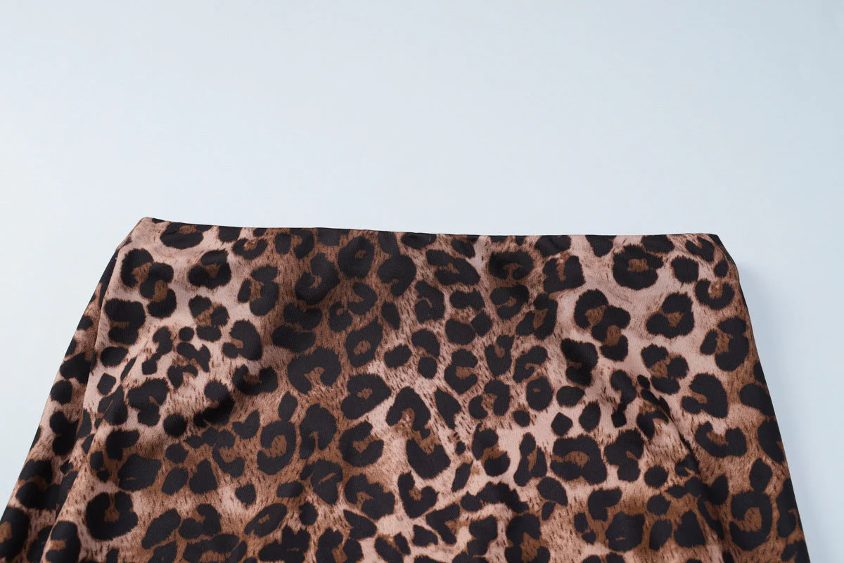 Leopard print contrast maxi skirt - Image 6