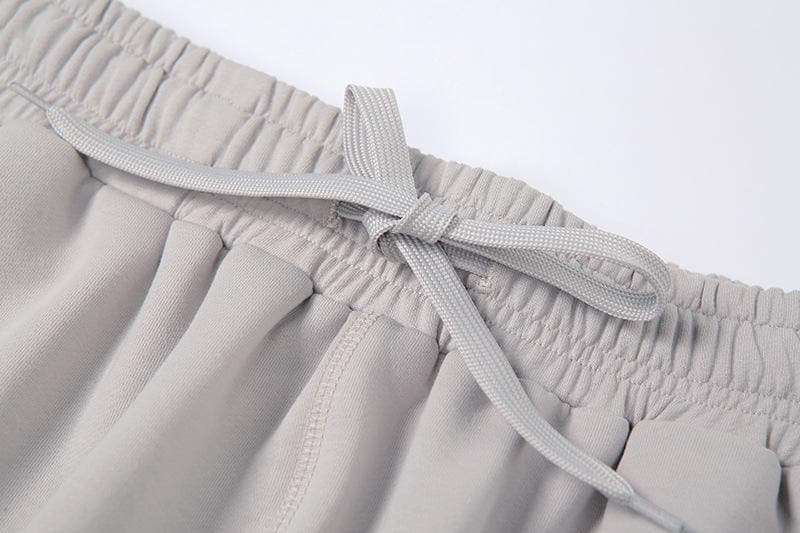 Letter embroidered cotton sweat pant y2k 90s Revival Techno Fashion - Image 7