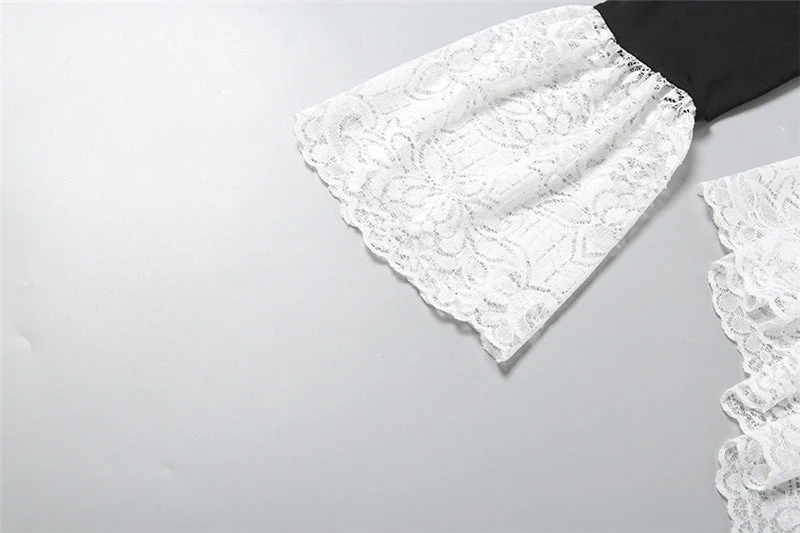 Long sleeve crewneck lace hem bodysuit - Image 7