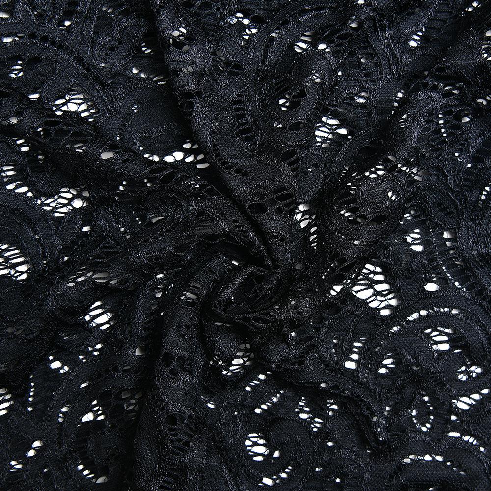 Flared sleeve v neck lace see through solid top y2k 90s Revival Techno Fashion - Image 7