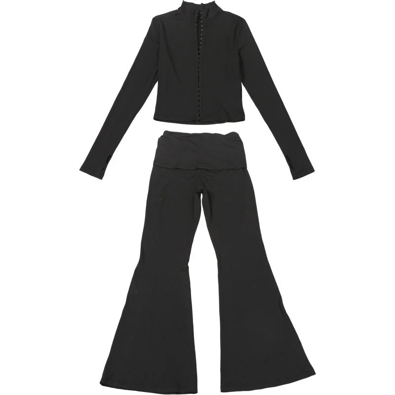 Long sleeve high neck zip-up pant set - Image 5