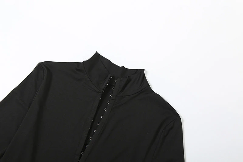 Long sleeve high neck zip-up pant set - Image 6