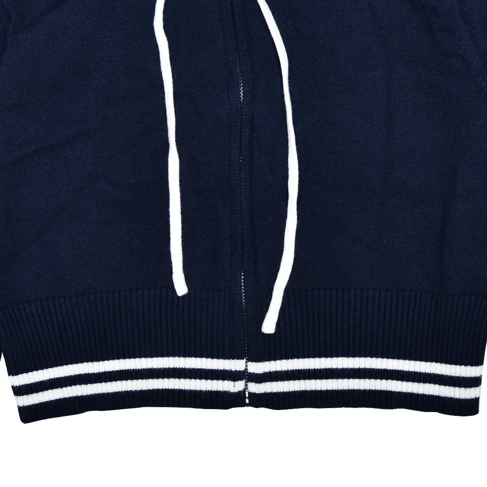 Long sleeve hoodie knitted zip-up high rise pant set - Image 8