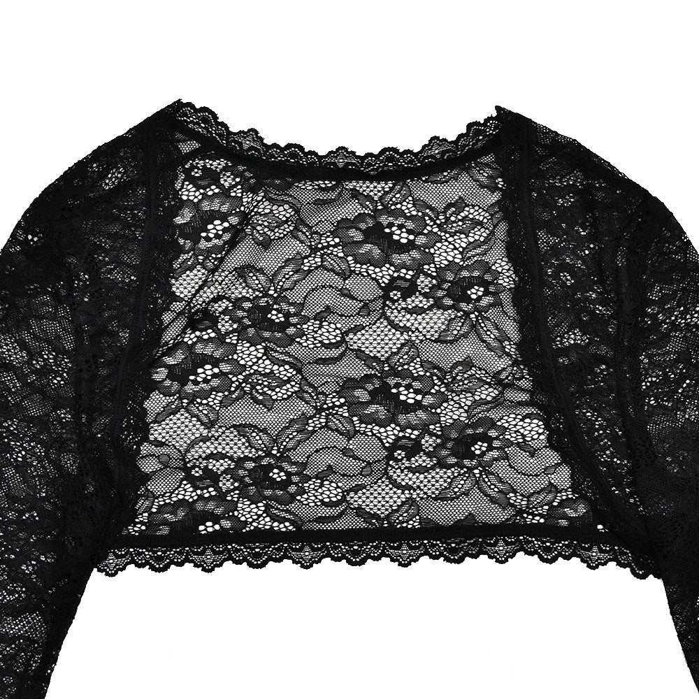 Long sleeve lace sweetheart neck 2 piece maxi dress - Image 8