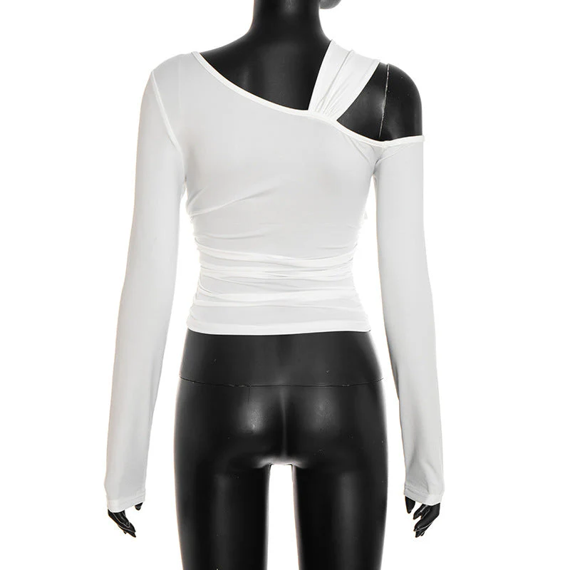 Long sleeve ruched hollow out top - Image 5
