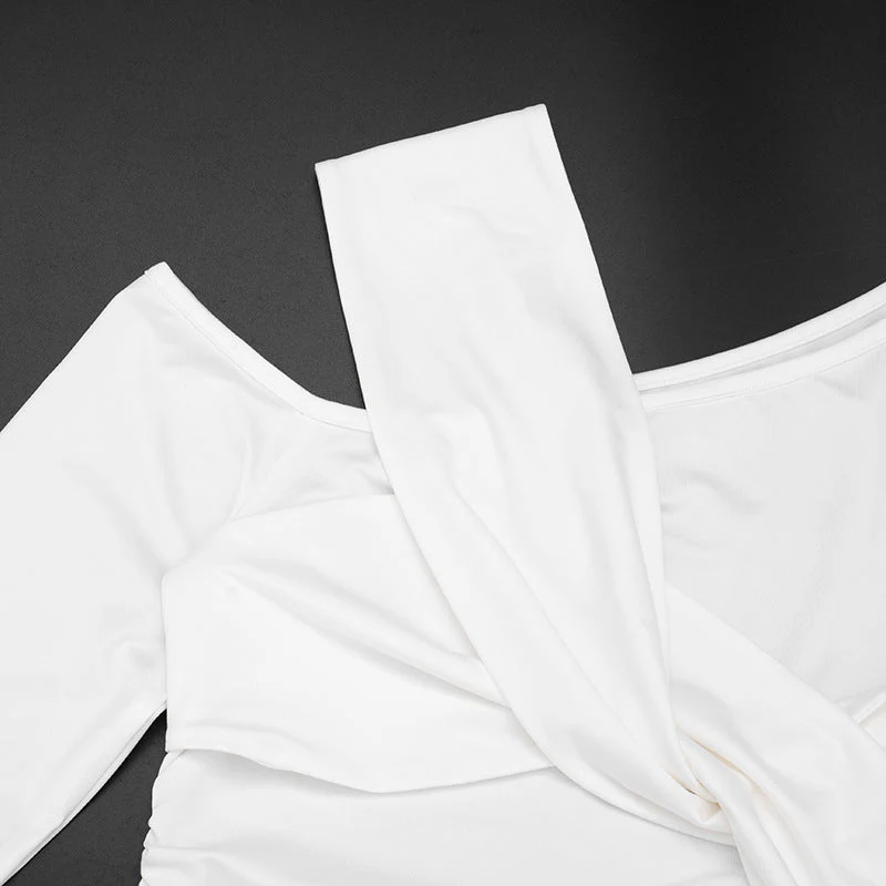 Long sleeve ruched hollow out top - Image 7