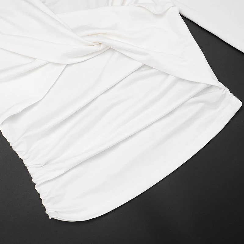 Long sleeve ruched hollow out top - Image 8