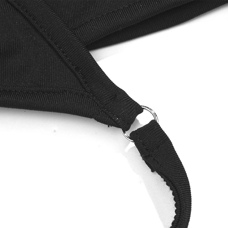 Long sleeve slit v neck off shoulder self tie crop top - Image 6