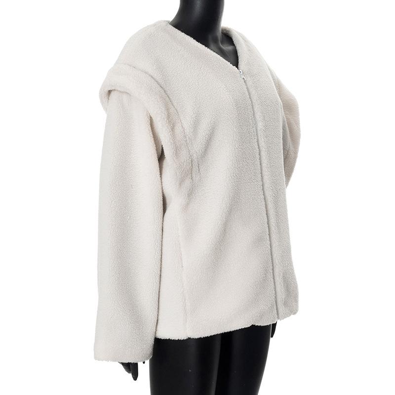 Long sleeve zip-up coat top - Image 3