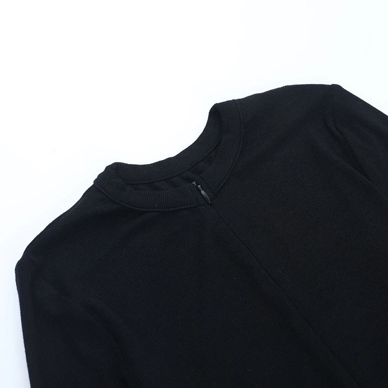Long sleeve zip-up solid bodysuit - Image 9