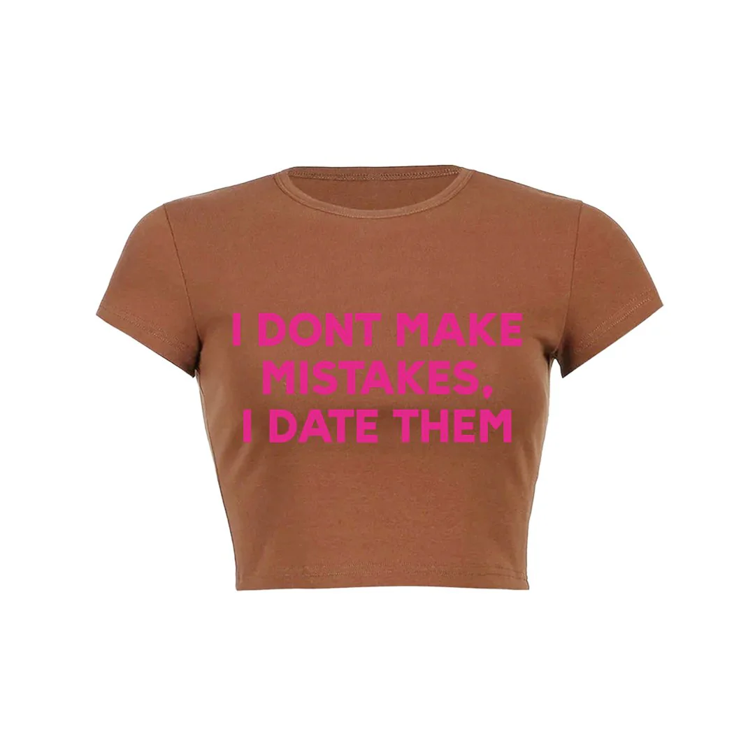 Love Mistakes Crop Top Baby Tee - Image 3