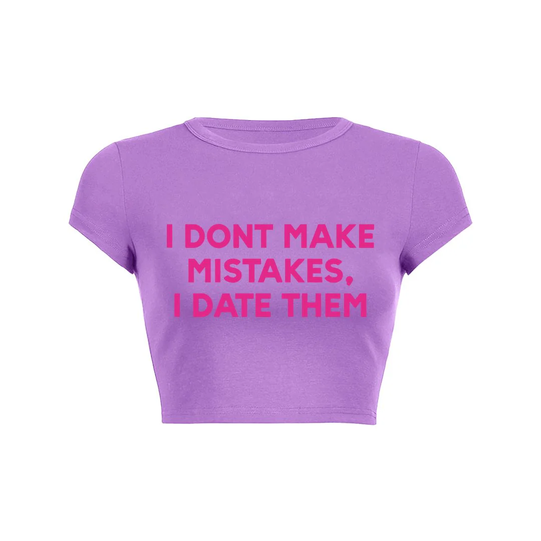 Love Mistakes Crop Top Baby Tee - Image 7