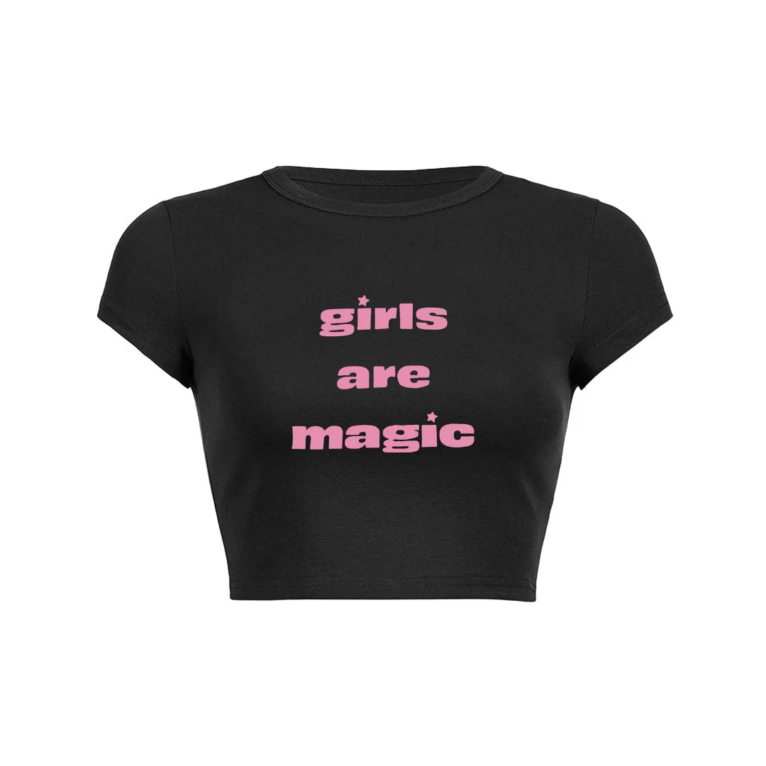 Magical Girls Crop Top Baby Tee