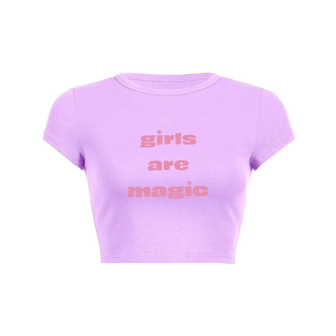 Magical Girls Crop Top Baby Tee - Image 4