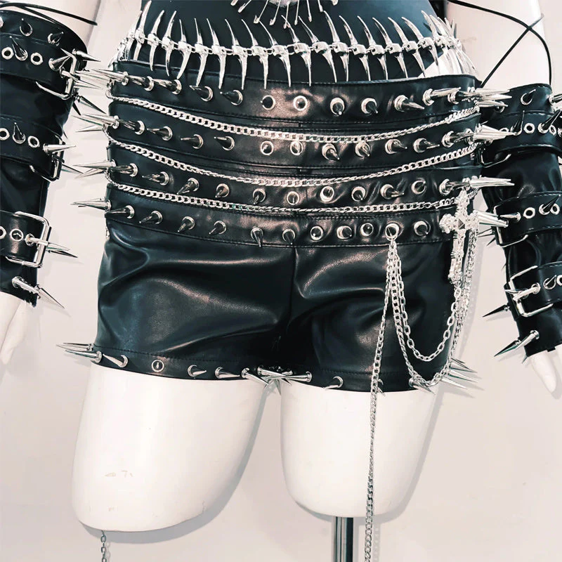 Mesh u neck rivet applique cami bodysuit - Image 2