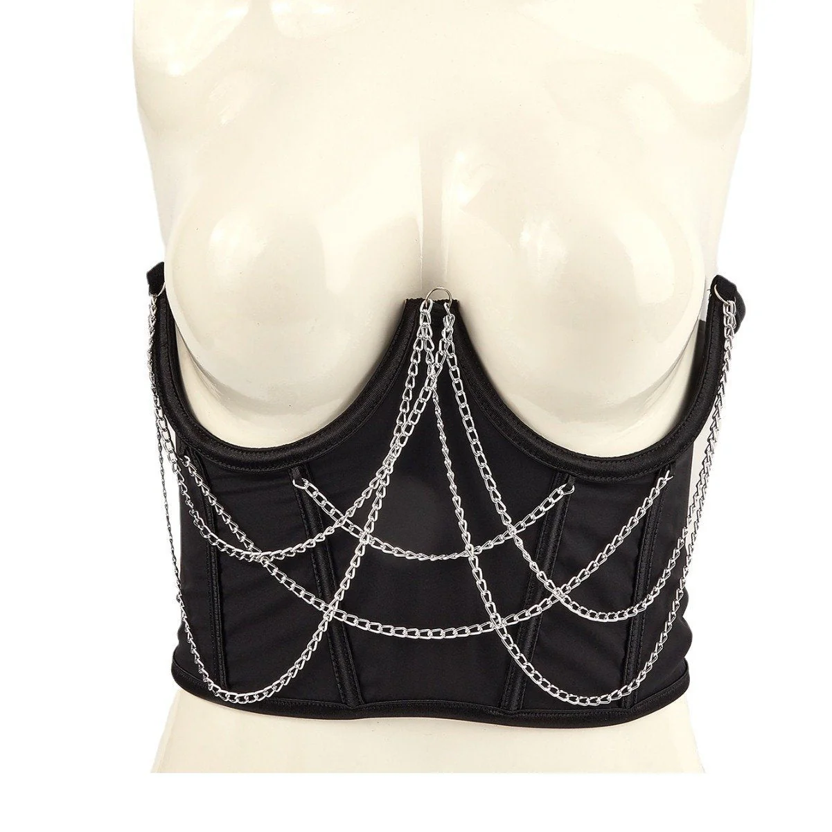 Metal chain lace up adjustable corset - Image 2