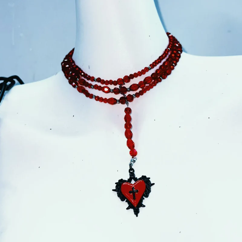 Metal chain o ring rivet applique v neck top - Image 4