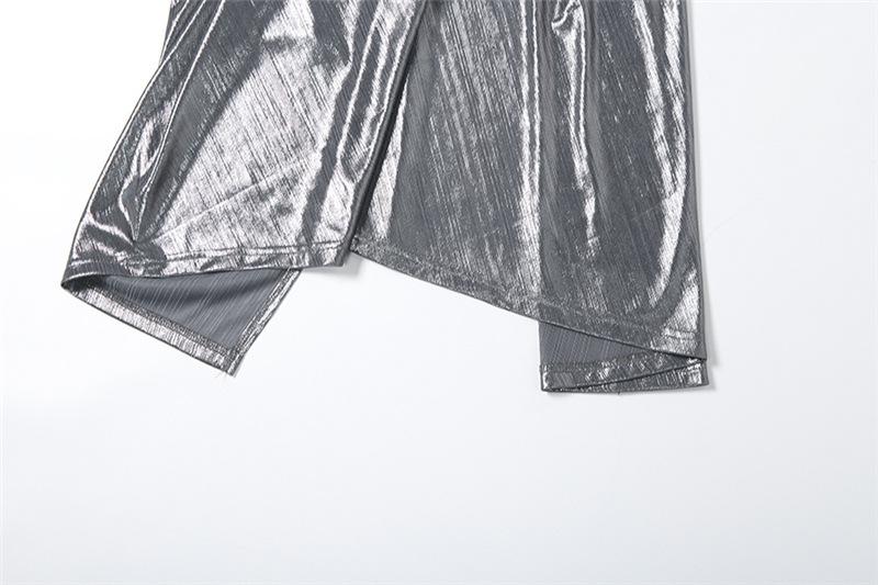 Metallic slit ruched maxi skirt - Image 7
