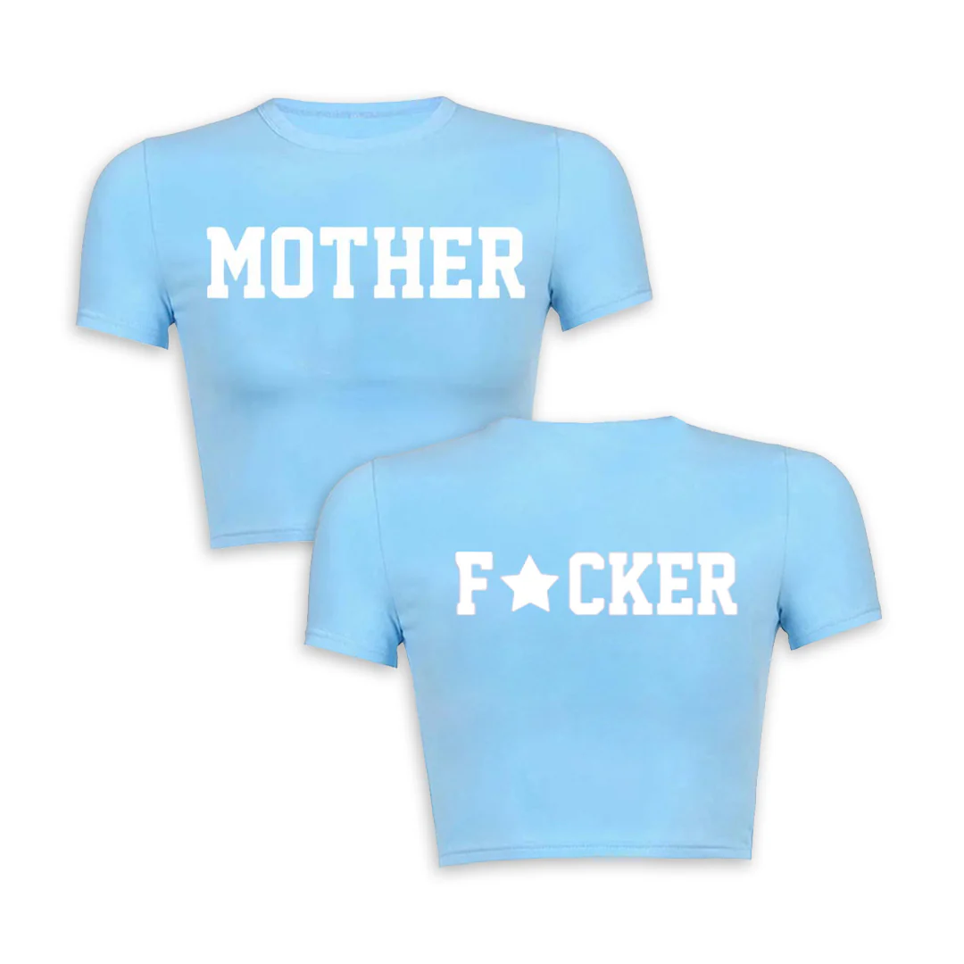 Motherfxcker Two Sides Y2K Baby Tee Crop Top - Image 10
