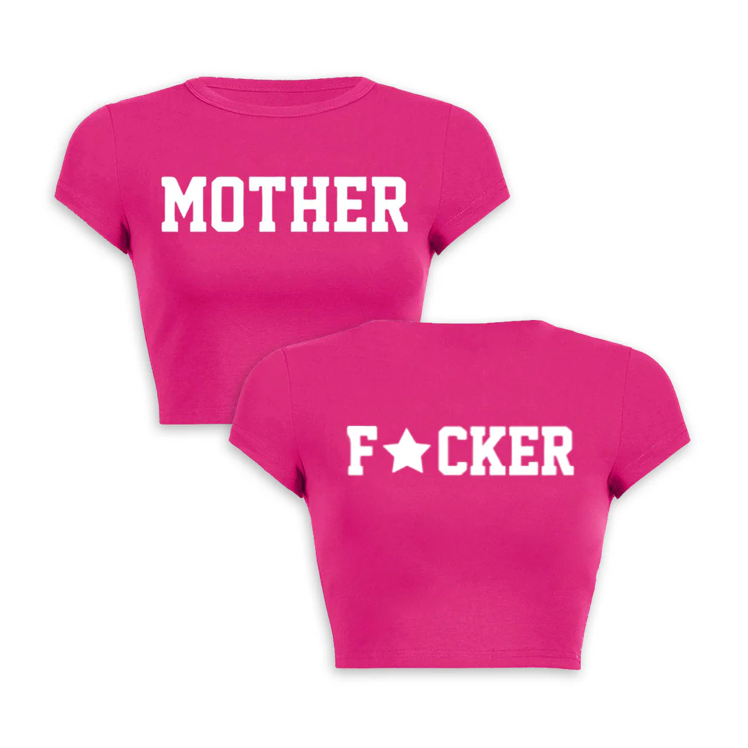 Motherfxcker Two Sides Y2K Baby Tee Crop Top - Image 11