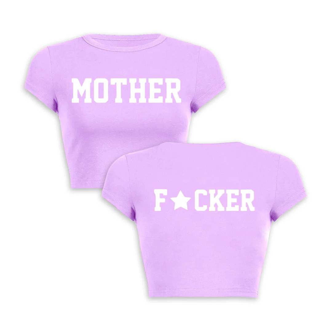 Motherfxcker Two Sides Y2K Baby Tee Crop Top - Image 12
