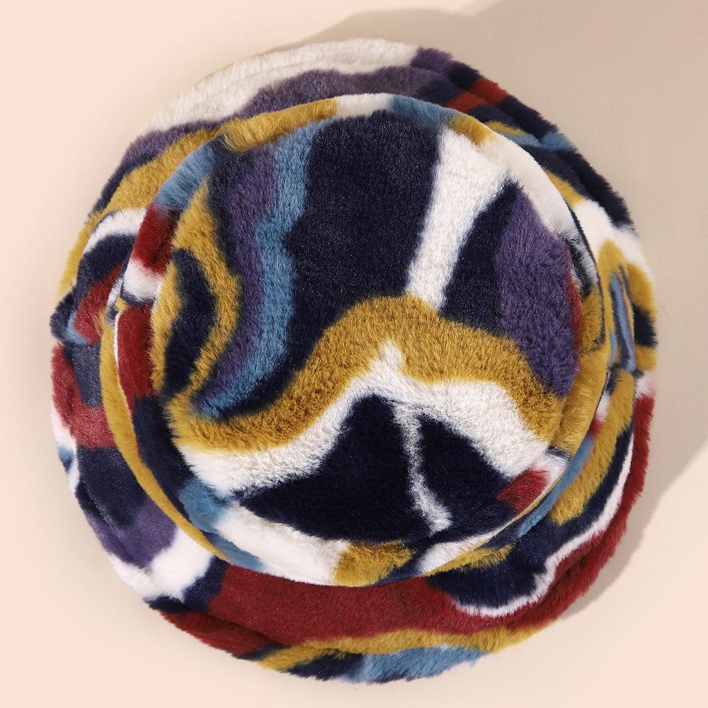 Multicolor fluffy fisherman bucket hat - Image 3