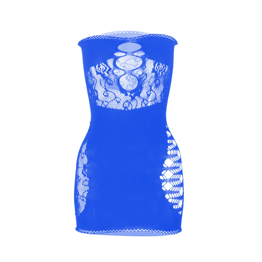 Net hollow out solid tube mini dress - Image 14
