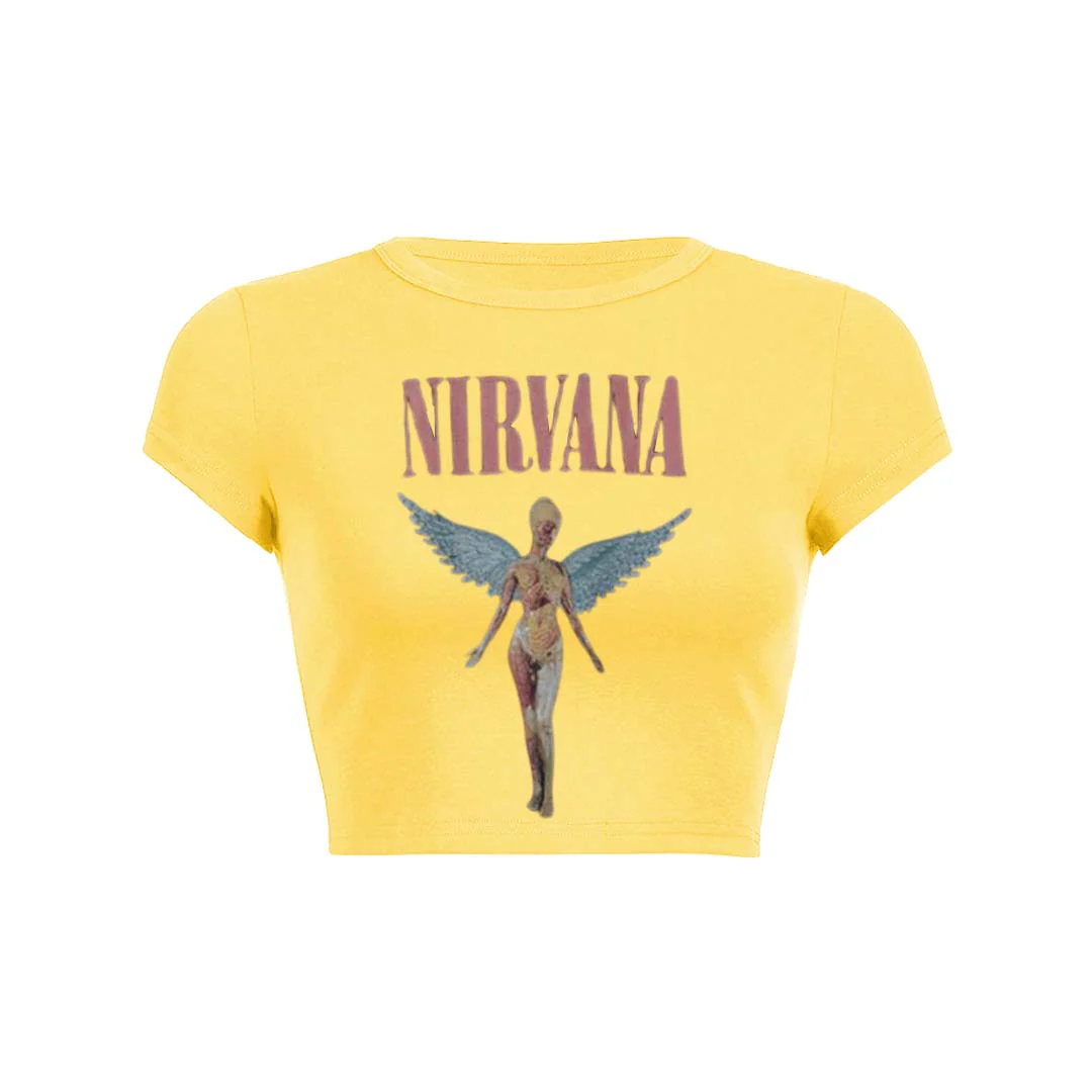 Nirxxxxa Angle Print Round Neck T Shirt - Image 5