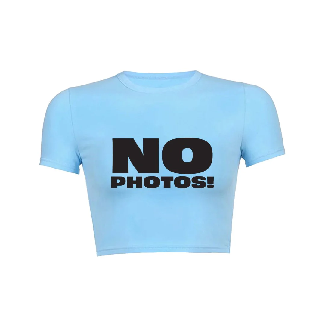 No Paparazzi Crop Top Baby Tee - Image 6