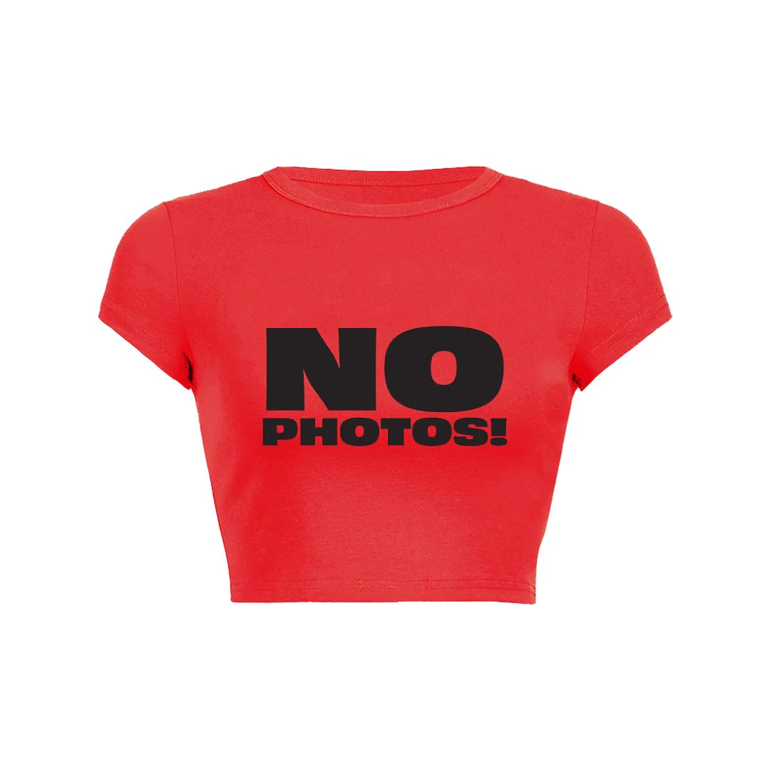 No Paparazzi Crop Top Baby Tee - Image 7